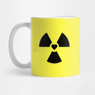 Radioactive Sign Radiation Symbol Nuclear Hazard Heart Mug